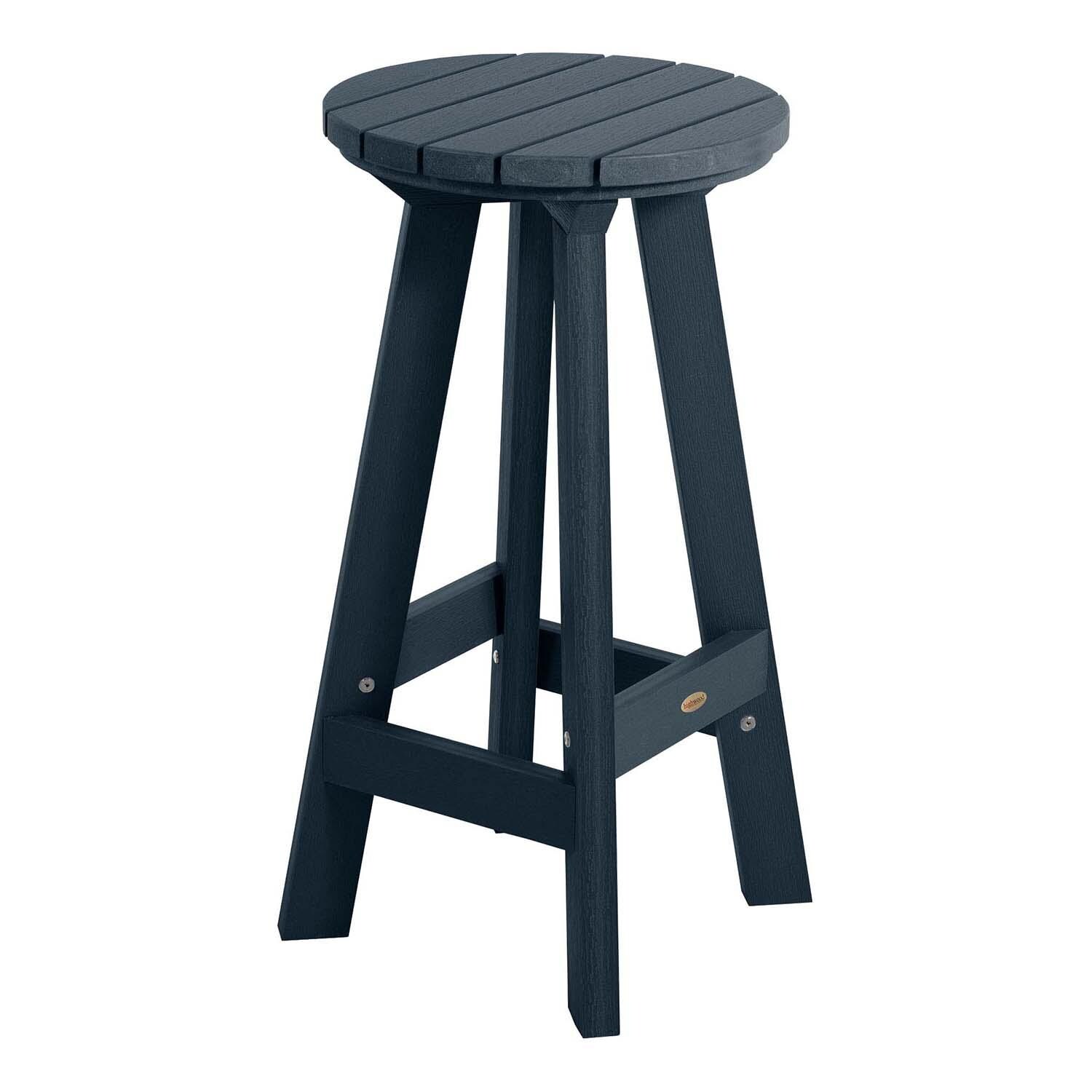 Tracewood Polyresin Bar Stool in Federal Blue By Lakeview Outdoor Designs - White Background thumbnail