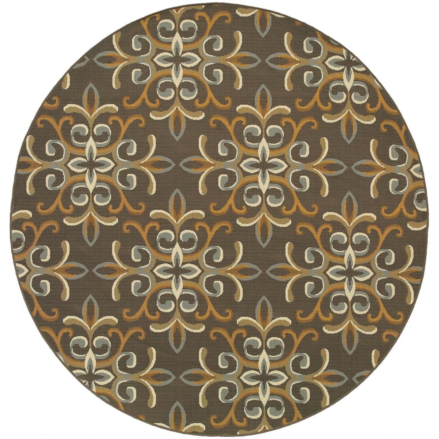 Oriental Weavers Bali 7.10 Ft. Round Indoor/Outdoor Rug - 8990H thumbnail
