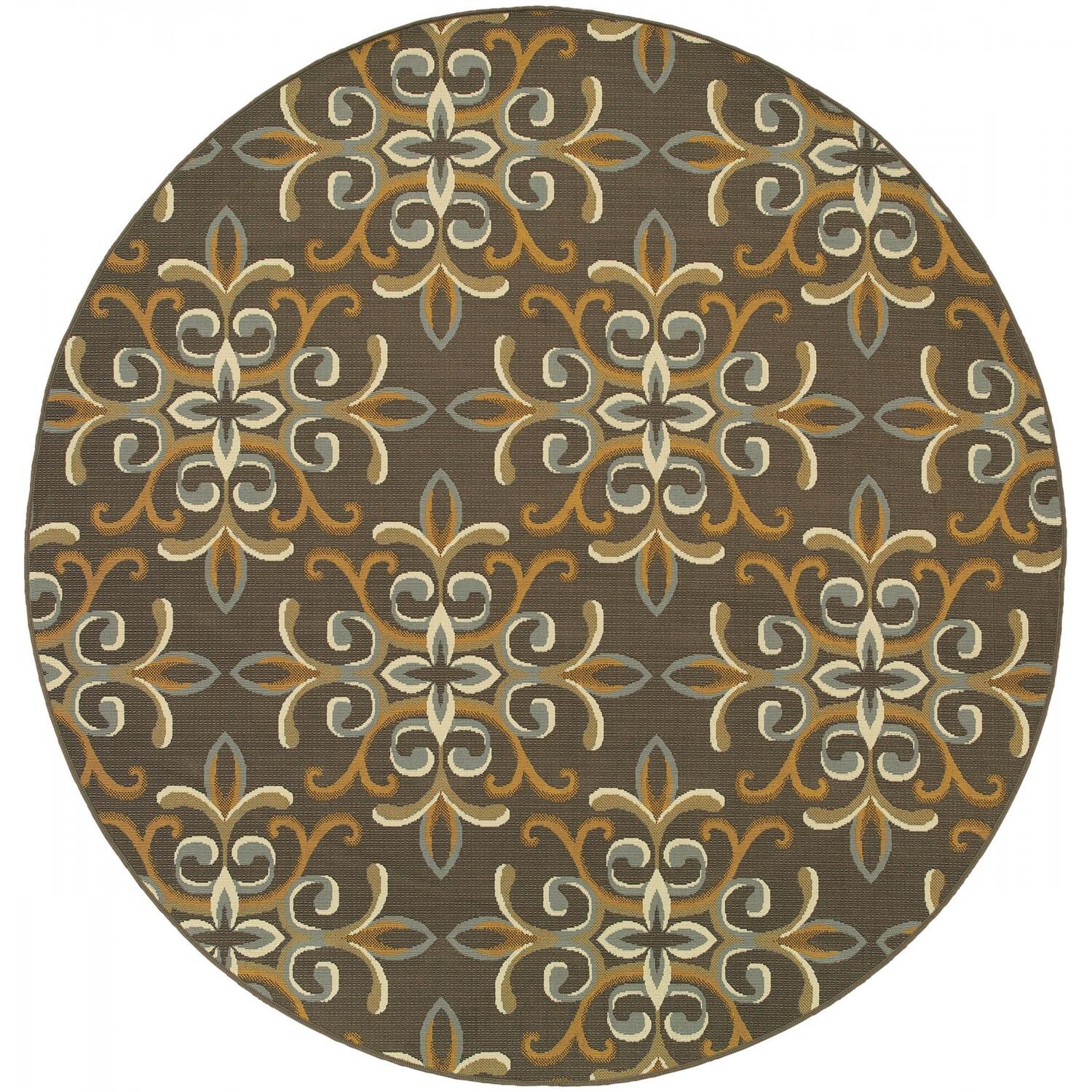 Oriental Weavers Bali 7.10 Ft. Round Indoor/Outdoor Rug - 8990H thumbnail