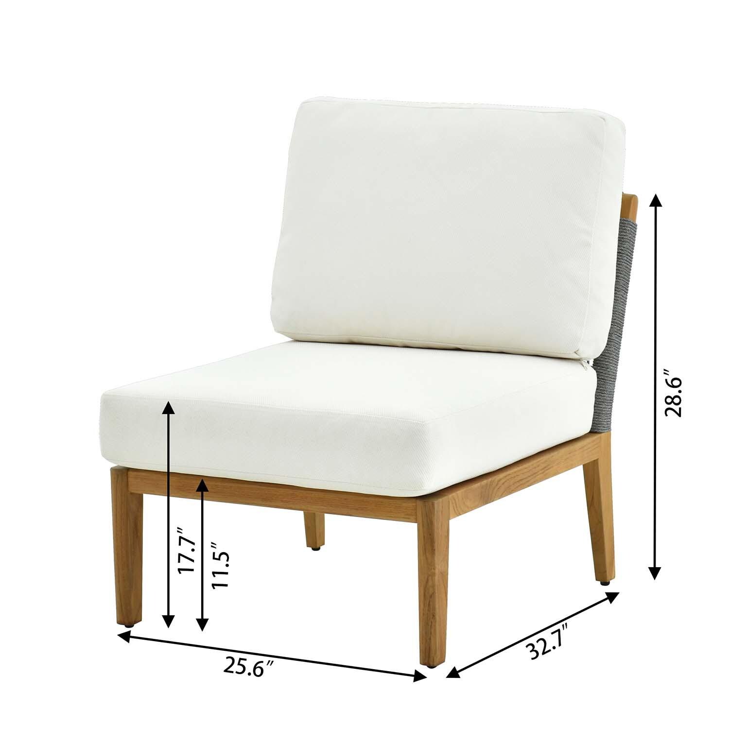 Ridgeview 8 Pc Set Teak Seating Set By Lakeview Outdoor Designs - Chair - Dimensional thumbnail