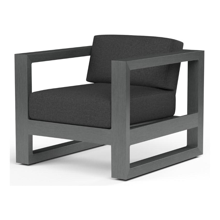 Redondo Aluminum Club Chair in Slate/Spectrum Carbon by Sunset West