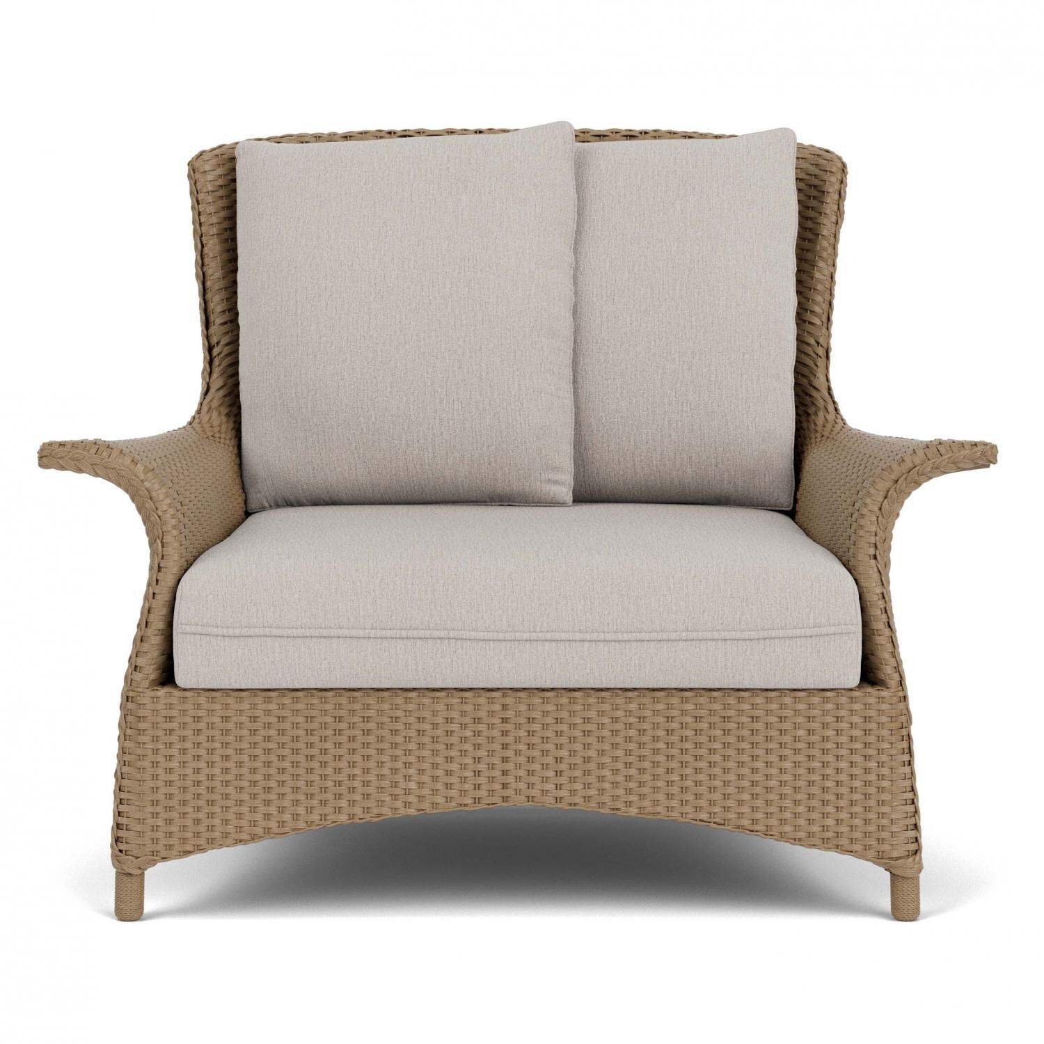 Mandalay Lloyd Loom Club Chair & a Half in Fawn/Remy Cloud by Lloyd Flanders