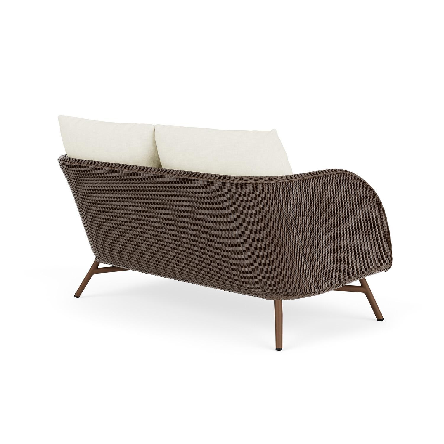 Lloyd Flanders Essence Loveseat W/Sailcloth Salt Fabric - Bark Finish - Back Right thumbnail