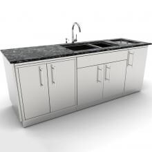 Sunstone 10-Piece Bar Cabinet Outdoor Kitchen Package