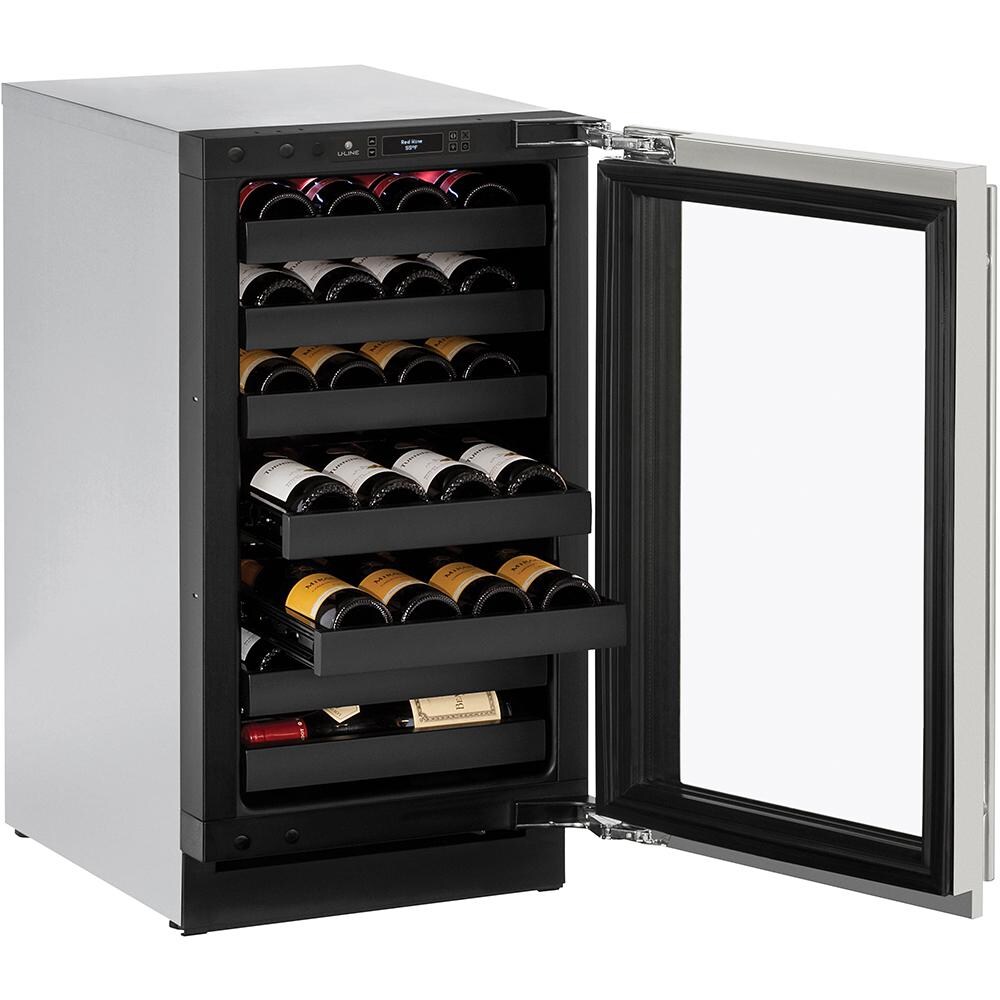 U-Line 18-Inch 31 Bottle Built-In Right Hinge Wine Captain With Lock - Sliding Racks thumbnail