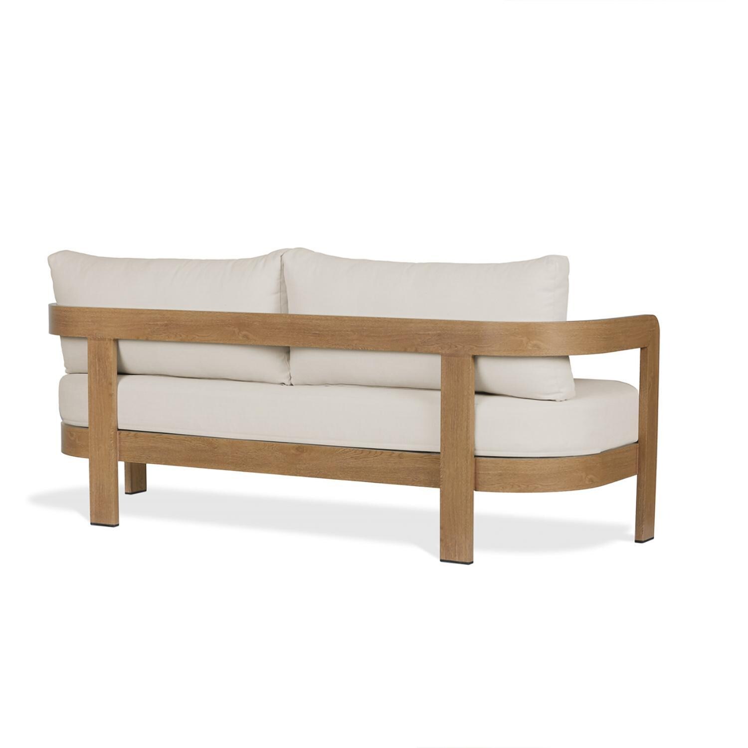 Bocage 3 Person Metal Outdoor Sofa in Weathered Slate w/ Cushions by Lakeview - Back - White Background thumbnail