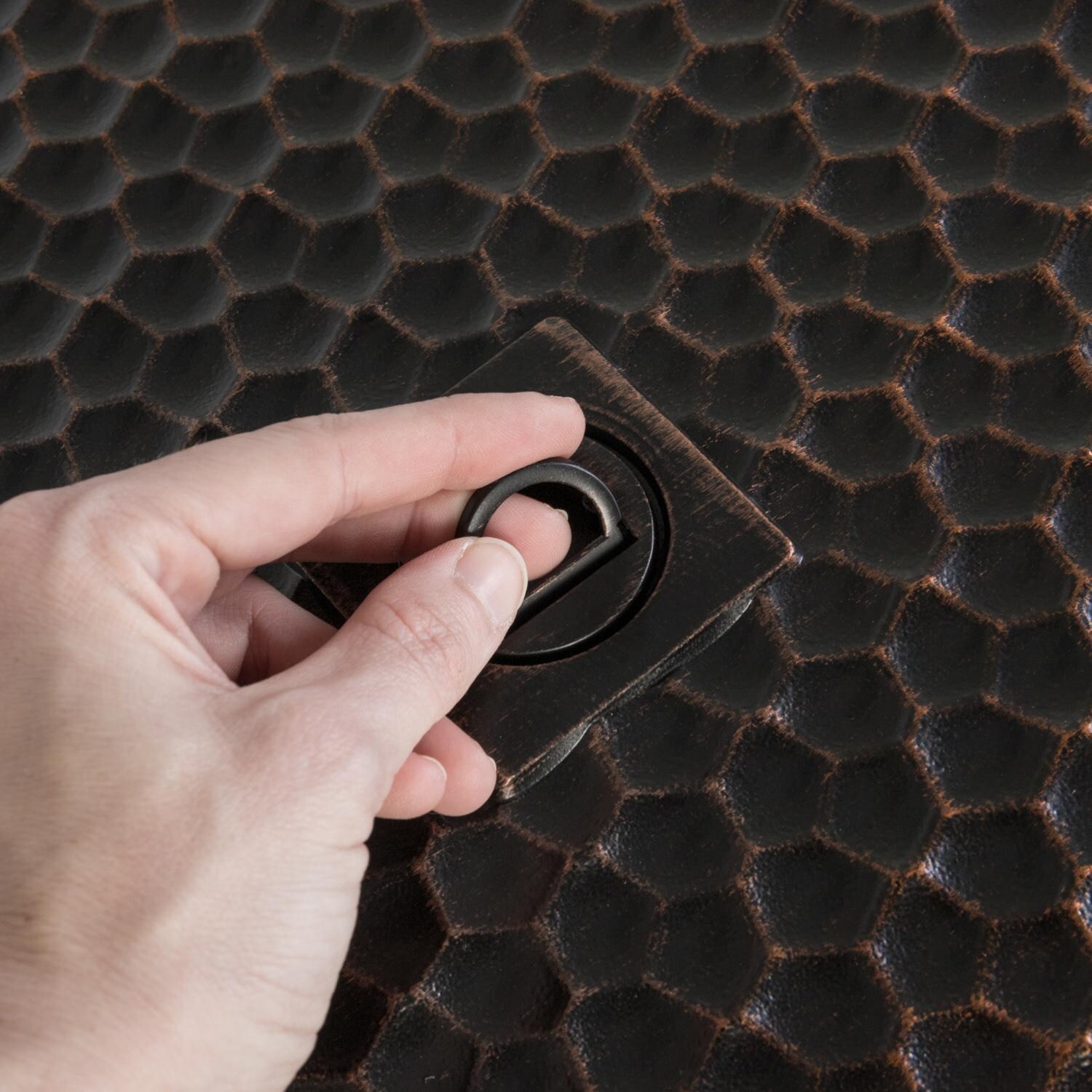 Ultimate Patio 62750-NG La flore 48-Inch Rectangle Aluminum Natural Gas Fire Pit - Cover Handle thumbnail