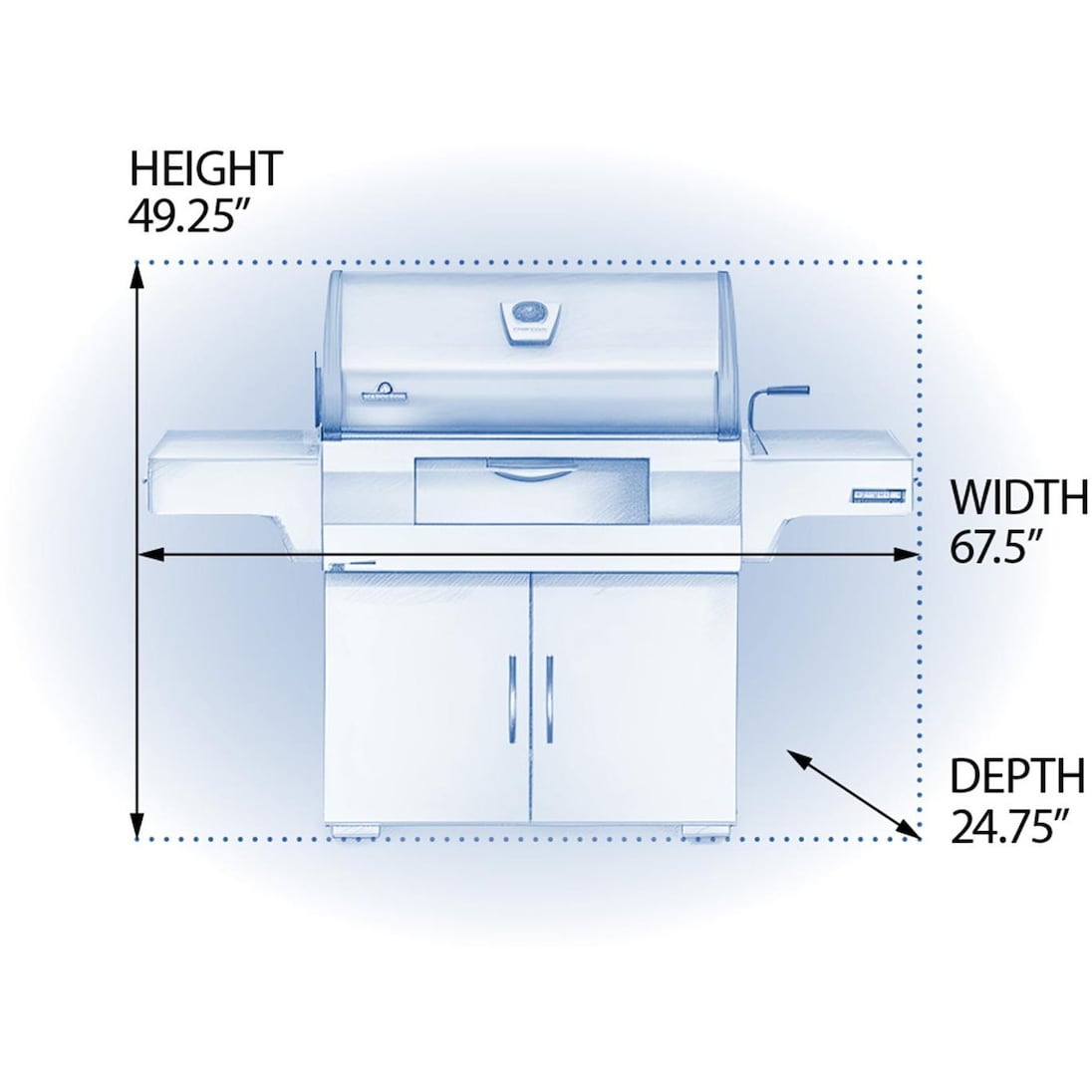 Napoleon Professional Freestanding Charcoal Grill