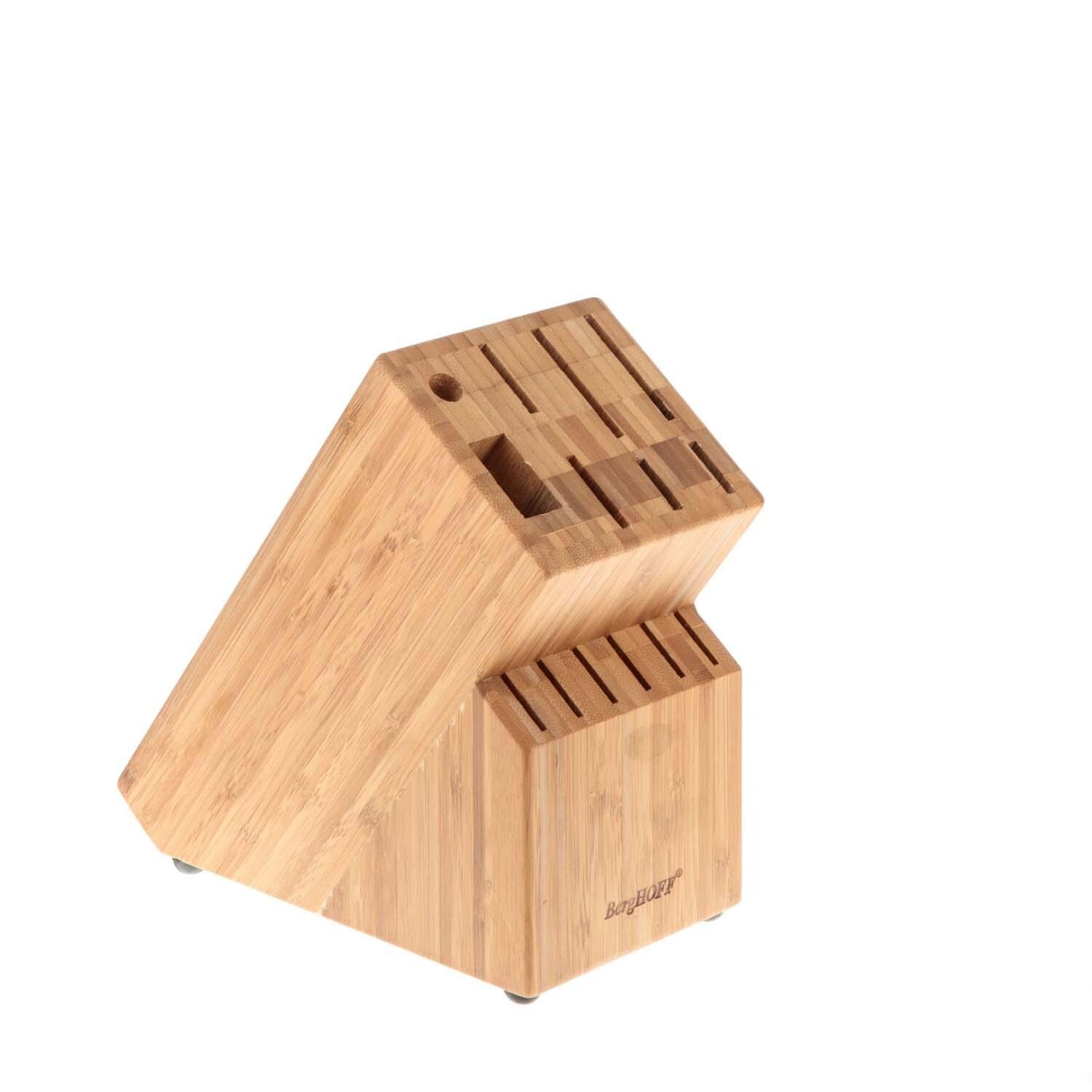 BergHOFF Essentials 15 Pc Cutlery Set and Block Set w/ Sharpener - Block - White Background thumbnail