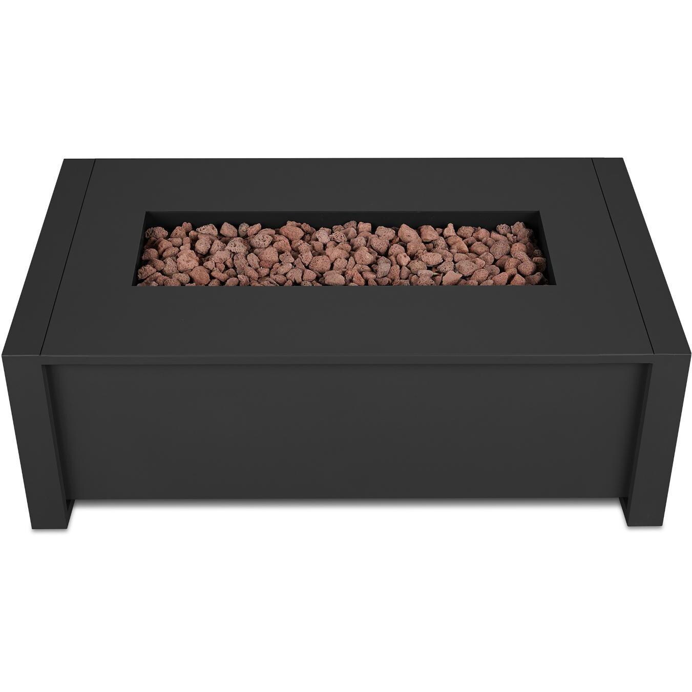 Lakeview Outdoor Designs SC-6330LP-BLK Lafitte 42-Inch Rectangle Propane Gas Fire Table - Top View thumbnail