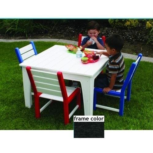 Eagle One Recycled Plastic Kids Patio Dining Table - Black : BBQGuys