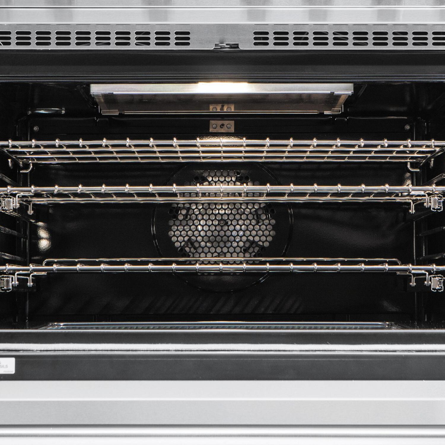 Viking Professional 5 Series Premiere 27-Inch Convection Electric Double Oven - Interior With Shelves thumbnail