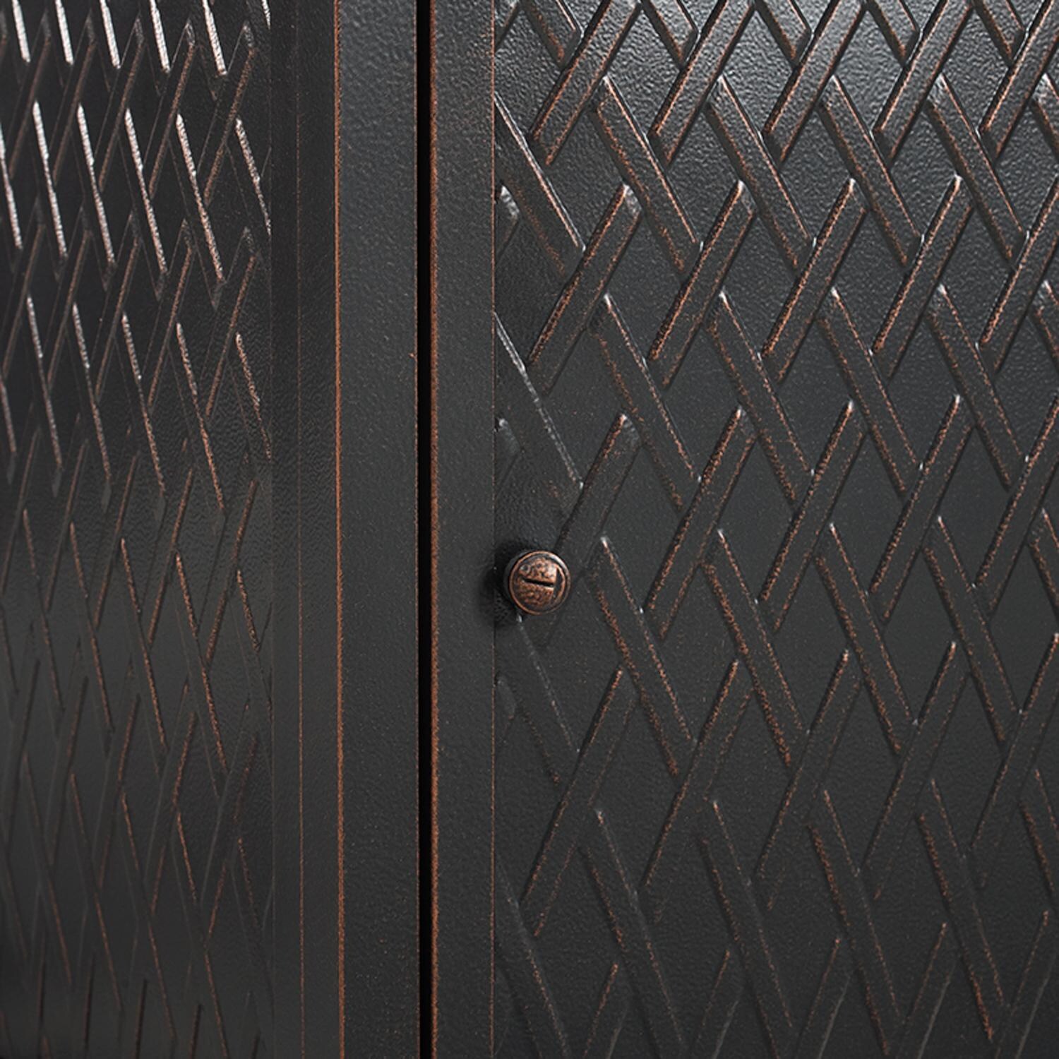 Ultimate Patio 63693-NG Palm Way 32-Inch Square Aluminum Natural Gas Fire Pit - Detail thumbnail