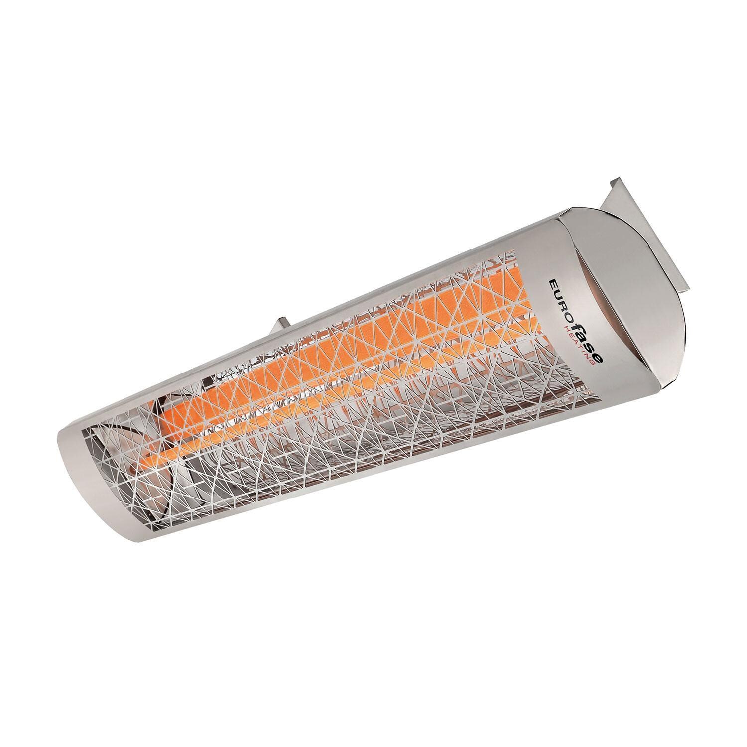 Eurofase EF30480S4 Astra Series 61 Inch 3000 Watt Single Element Marine Grade Electric Patio Heater in Stainless Steel - Tilted - Side View - White Background thumbnail