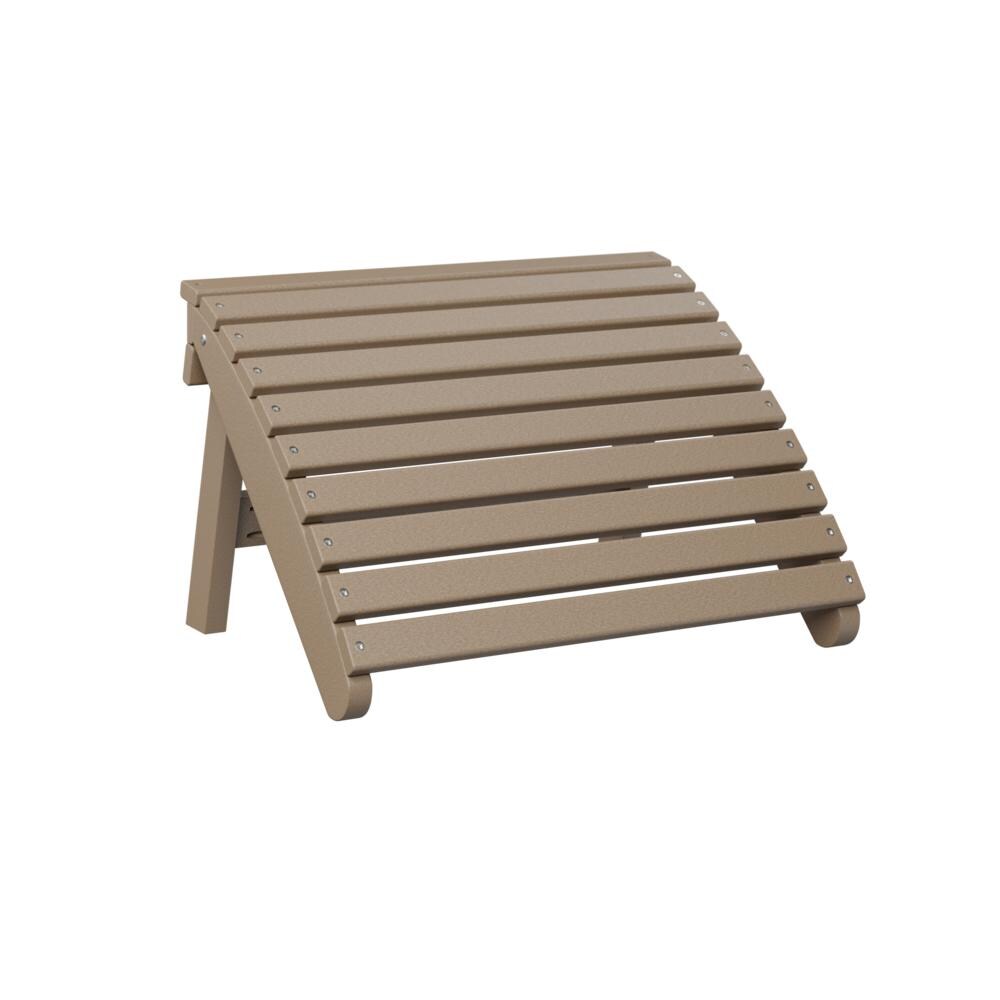 Berlin Gardens Folding Adirondack Footstool - Weatherwood thumbnail