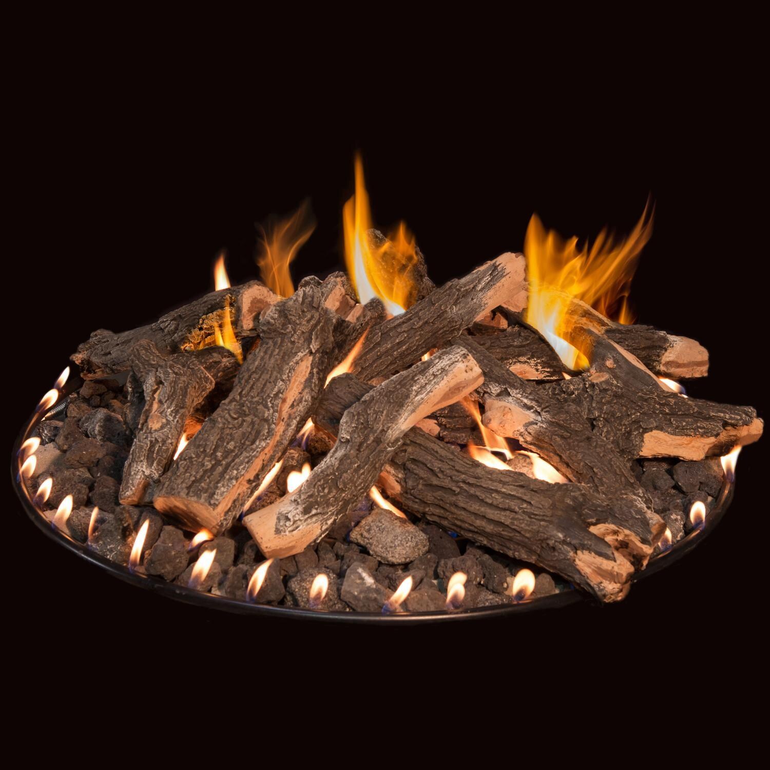 Grand Canyon 30 / 36-Inch Arizona Weathered Oak Round Fire Pit Log Set Only (Burner Not Included) - FPAWO-30/36