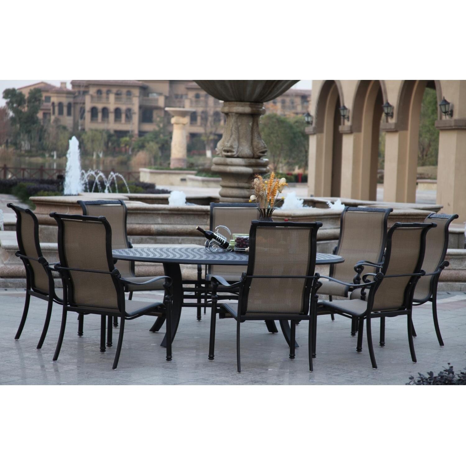 Darlee Monterey 8-Person Patio Dining Set - Antique Bronze thumbnail