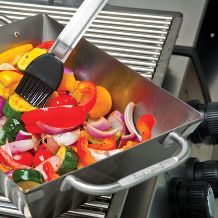 Broil King Stainless Steel Imperial Wok Grill Topper - 69818 - On Grill - Lifestyle thumbnail