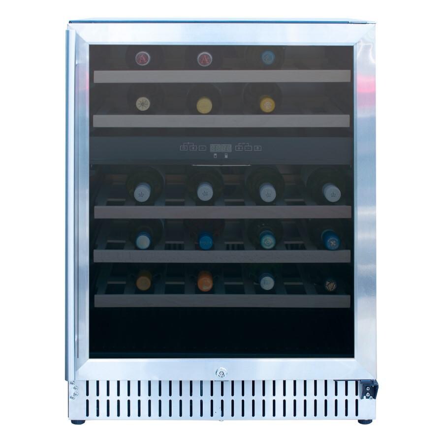 American Made Grills AMG-RFR-24WD 24-Inch Outdoor Rated Dual Zone Wine Cooler - Full Closed Front View thumbnail