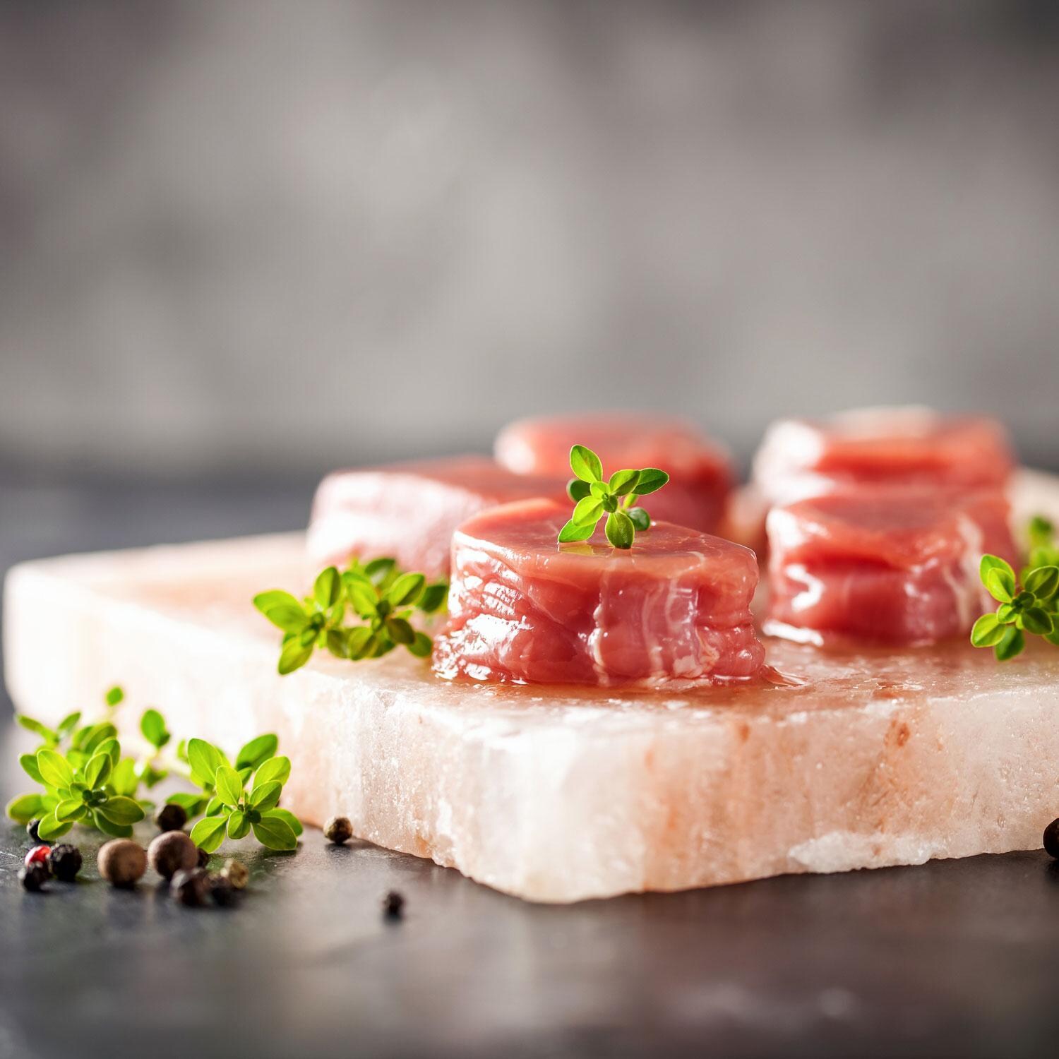 Outset Pink Himalayan Salt Plank W/ Holder Tray - Lifestyle thumbnail
