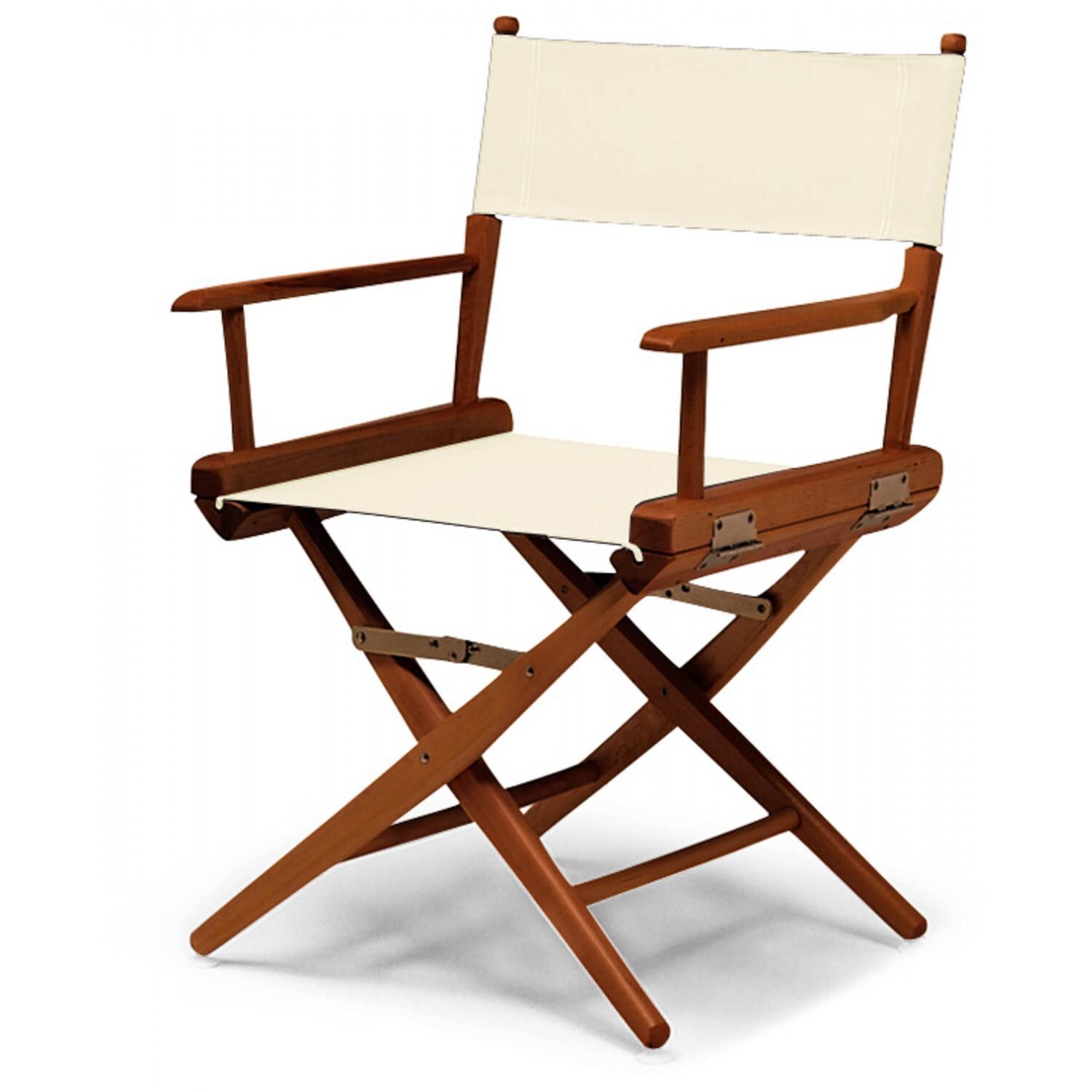 World Famous Dining Height Director Chair By Telescope Casual - Walnut/Natural thumbnail