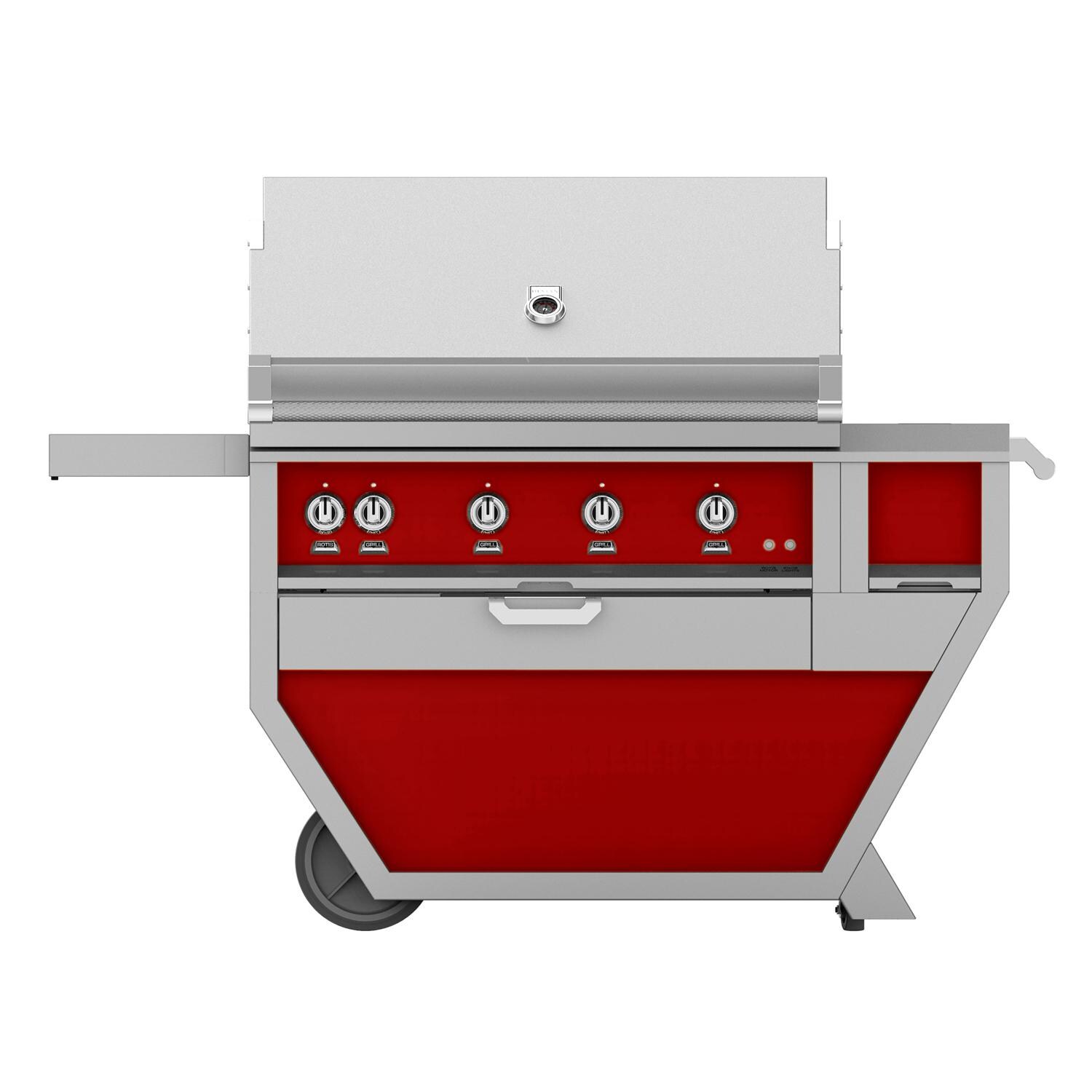 Hestan Deluxe 42-Inch Propane Gas Grill W/ Sear Burner, Rotisserie, Worktop & Storage Drawer - Matador - GMBR42CX-LP-RD