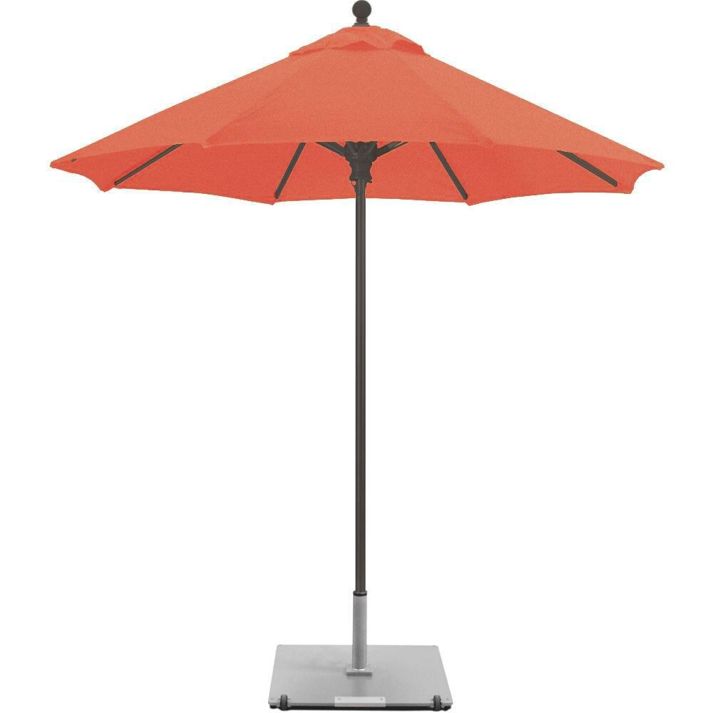 Galtech 7.5 Ft. Octagonal Aluminum Patio Umbrella W/ Manual Lift - Antique Bronze Frame W/ Brick Sunbrella Fabric (Umbrella Base Not Included) thumbnail