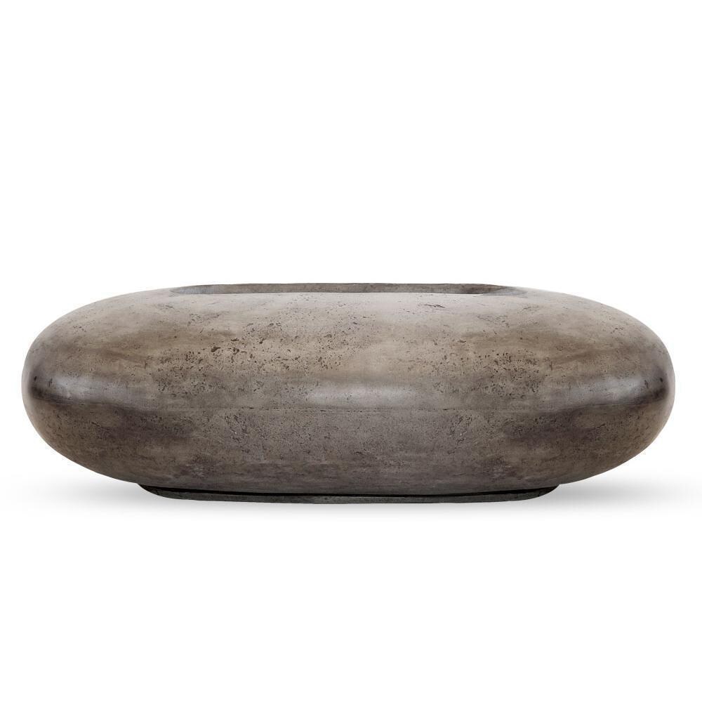 Prism Hardscapes Pebble 56-in Propane Fire Bowl - Pewter - SCPH-410-4NG - White Background