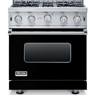 Viking Professional 30-Inch Open Burner Propane Gas Range - Black - VGIC53014BBKLP