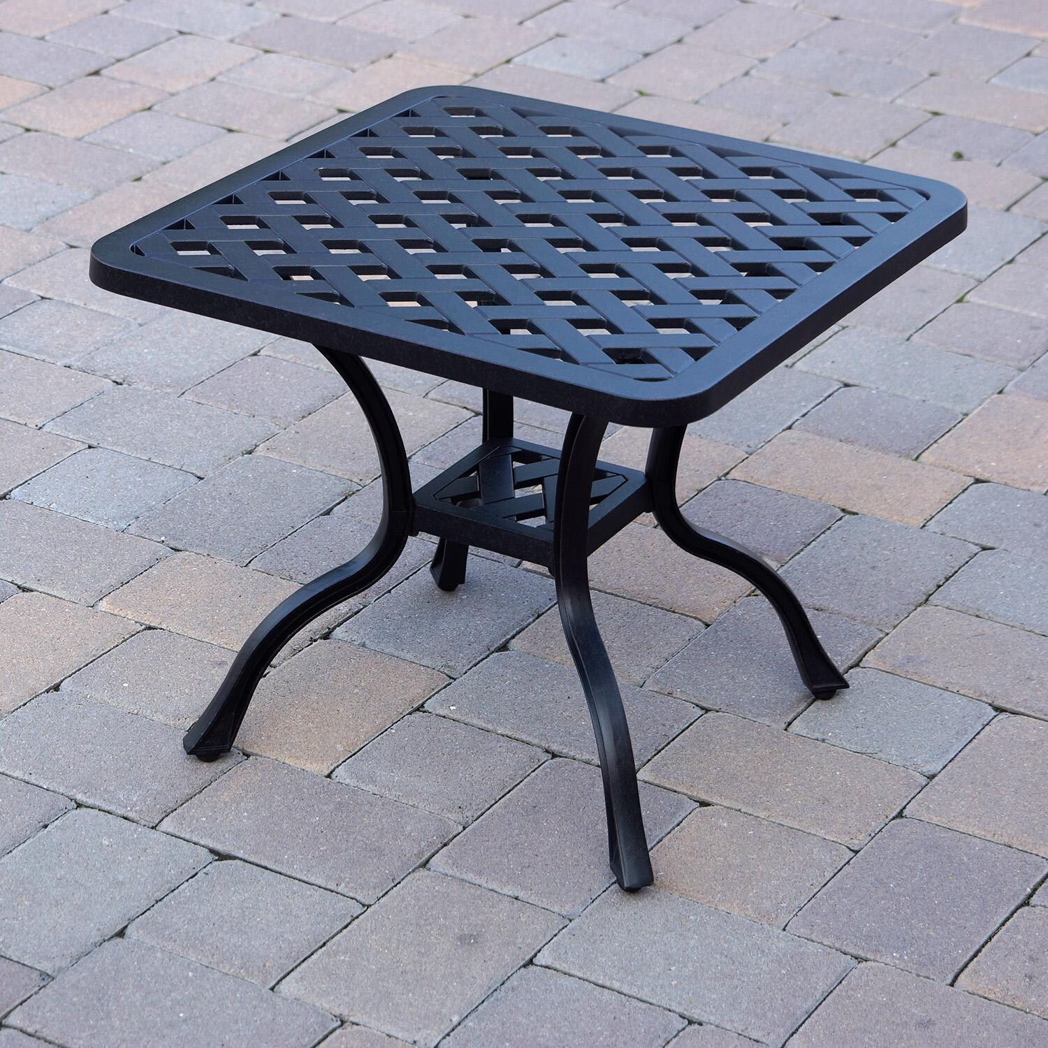 Series 30 21 Inch Antique Bronze Cast Aluminum Console Table By Darlee - Lifestyle thumbnail