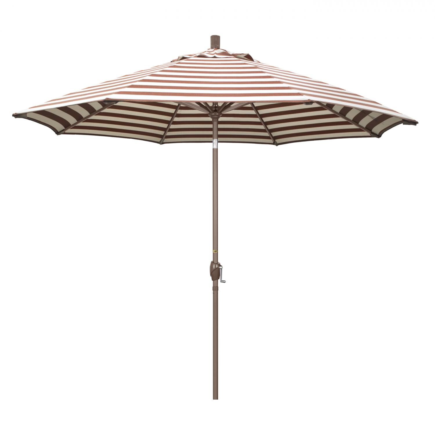 California Umbrella Pacific Trail Series 9 Ft Octagonal Aluminum Push Button Tilt Patio Umbrella W/ Crank Lift California Umbrella Pacific Trail Series 9 Ft Octagonal Aluminum Push Button Tilt Patio Umbrella W/ Crank Lift