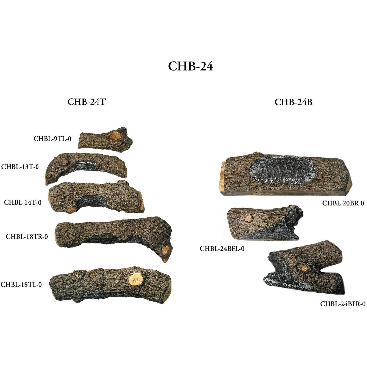 Peterson Real Fyre Charred Royal English Oak Log Breakdown thumbnail