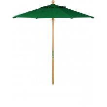 Oxford Garden 6 Ft. Octagonal Hardwood Patio Market Umbrella W/ Push Lift - Sunbrella Canvas Hunter Green image