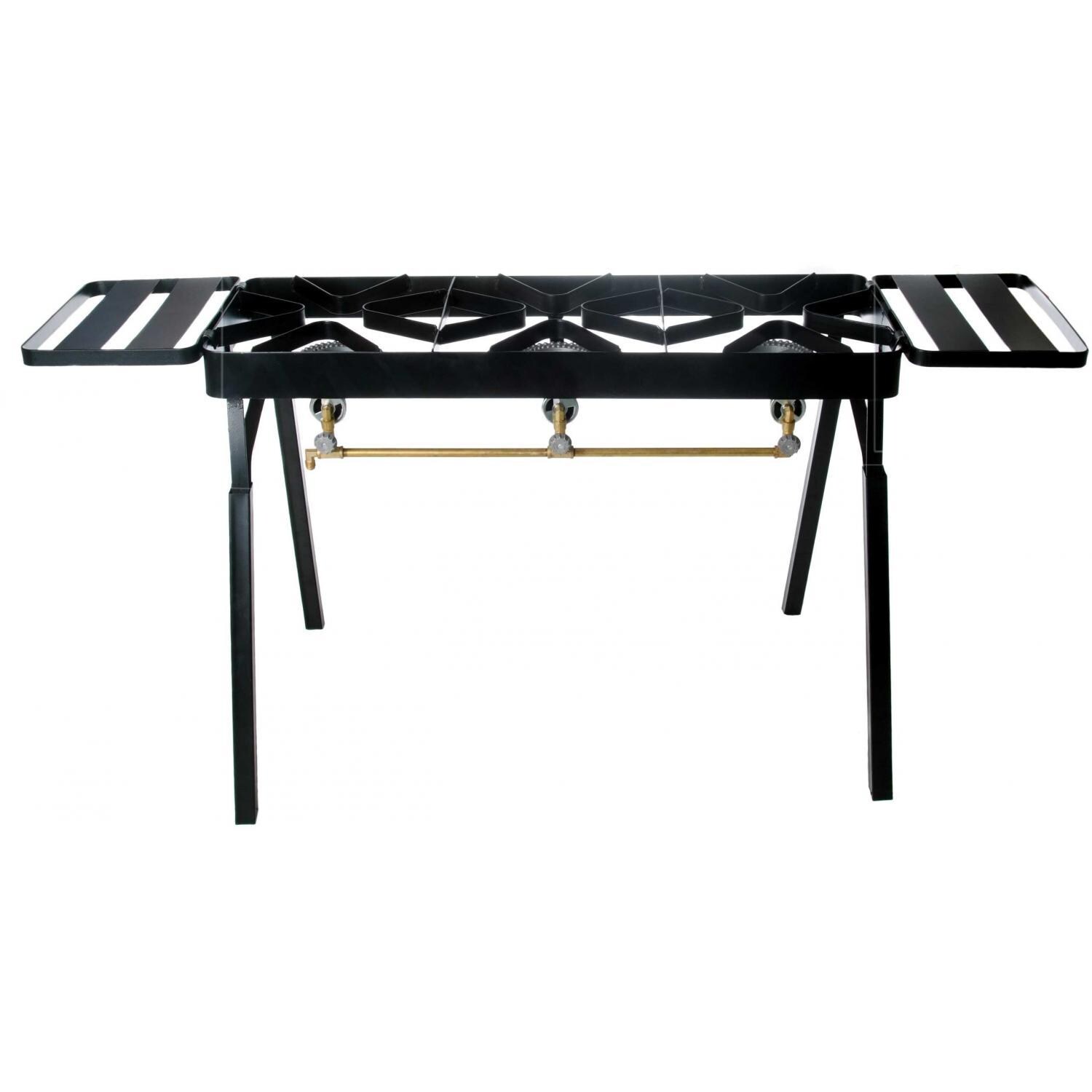 Cajun Cookware 3-Burner Propane Gas Stove With Shelves - GL565 thumbnail