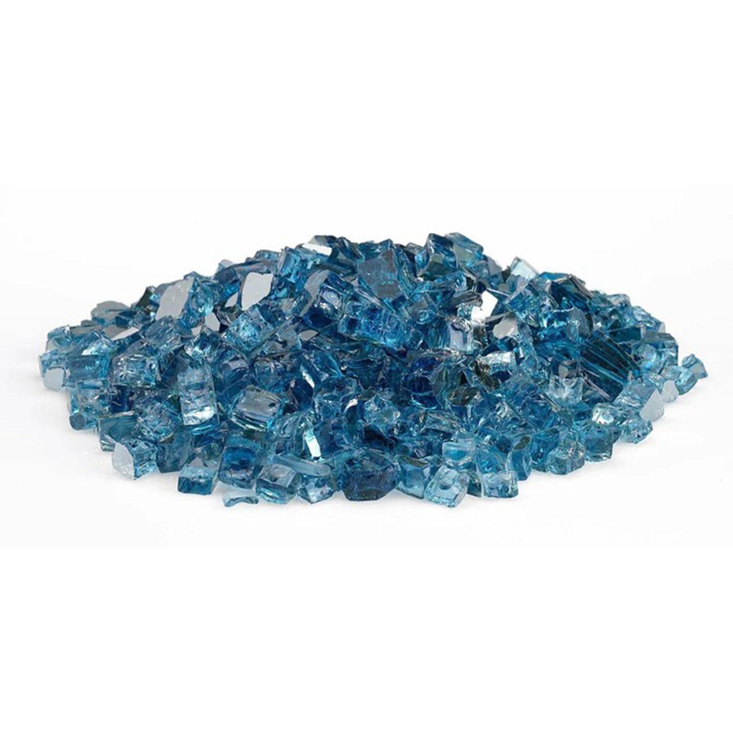 Warming Trends 1/2-in Pacific Blue Reflective Fire Glass-10 Lbs - White Background thumbnail