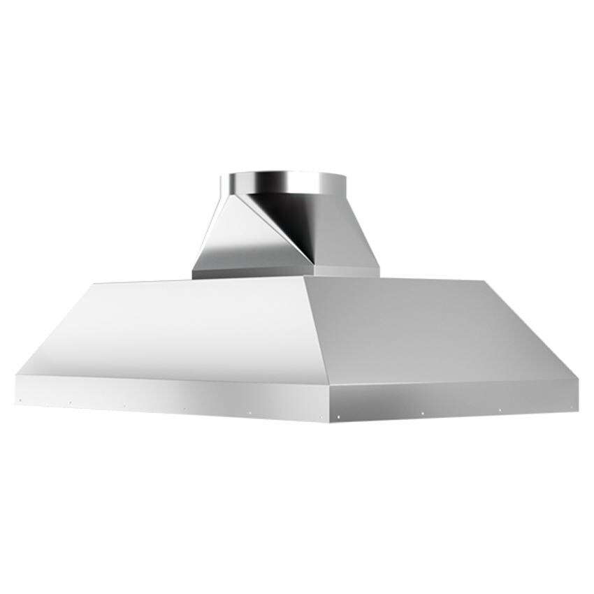 Vent-A-Hood TH448PSLE SS 48-Inch 1100 CFM Island Insert - Stainless Steel - Right Side Angled View thumbnail