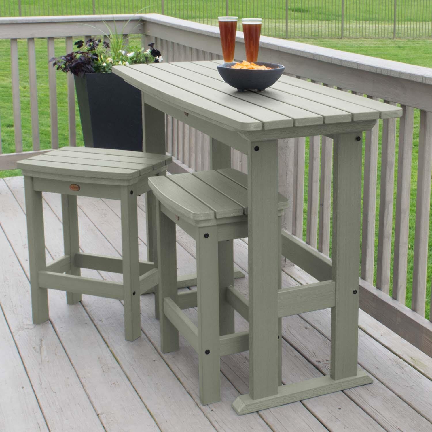 Hart Lane 3 Pc Recycled Plastic Counter Height Dining Set in Eucalyptus By Lakeview - Lifestyle thumbnail