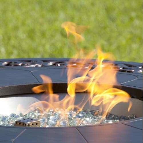 Fire Sense Toulon 40 Inch 50 000 Btu Propane Oval Fire Pit Table