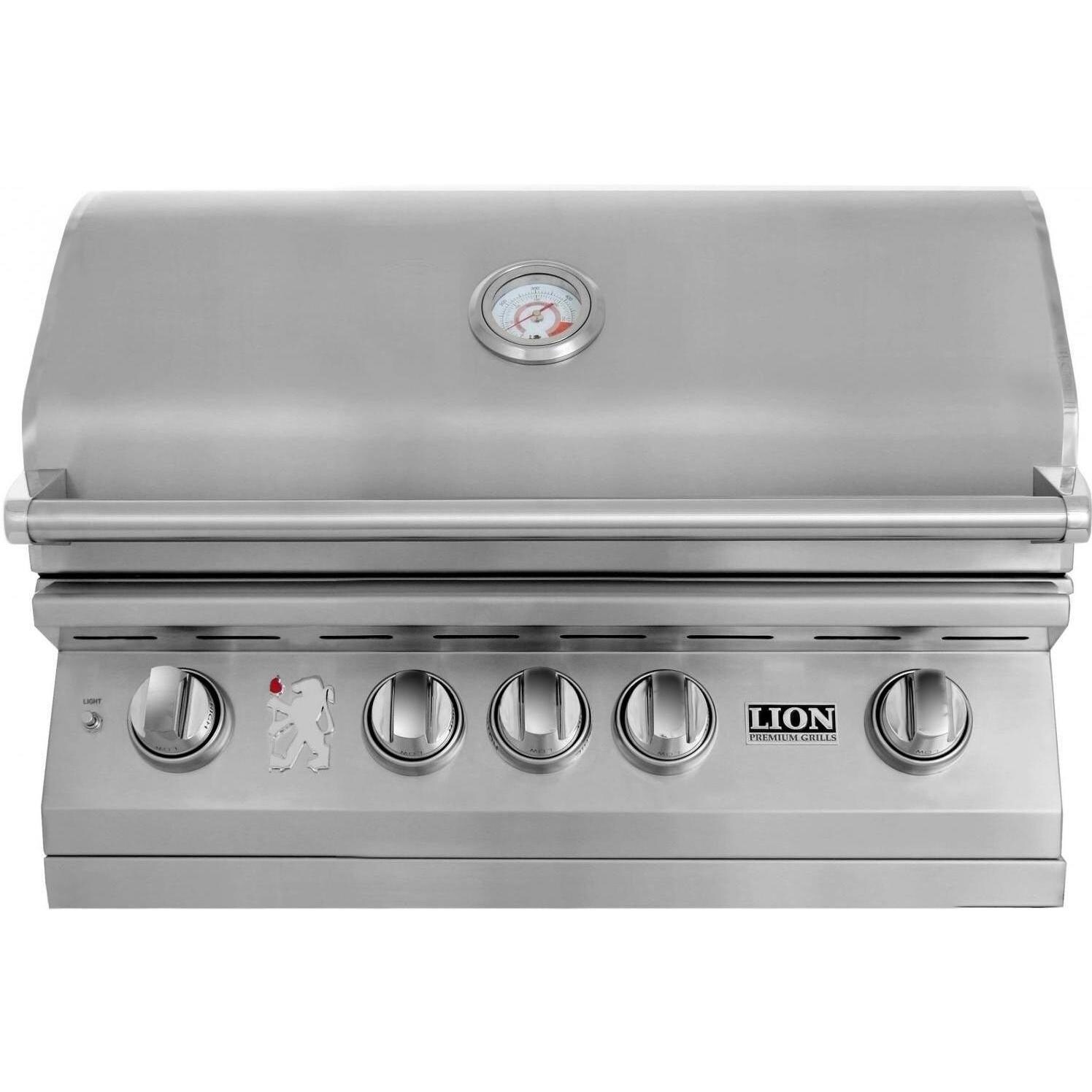 Lion Resort Q 7 Piece BBQ Island With Lion L75000 32-Inch Natural Gas Grill - 32 Inch Gas Grill thumbnail