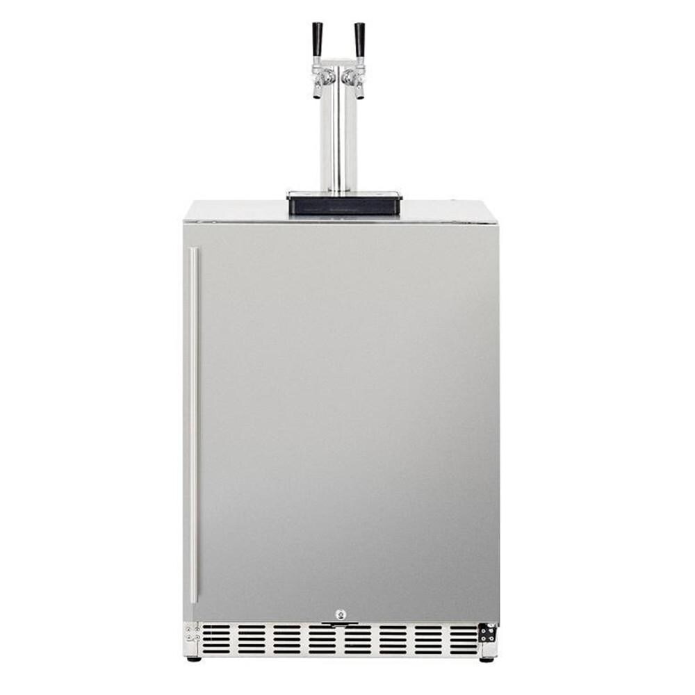 RCS 25-Inch 6.6 Cu. Ft. Outdoor Rated Dual Tap Stainless Steel Kegerator - REFR6