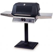 MHP WNK4DD Natural Gas Grill With Stainless Steel Shelves And Stainless Grids On Bolt Down Post image
