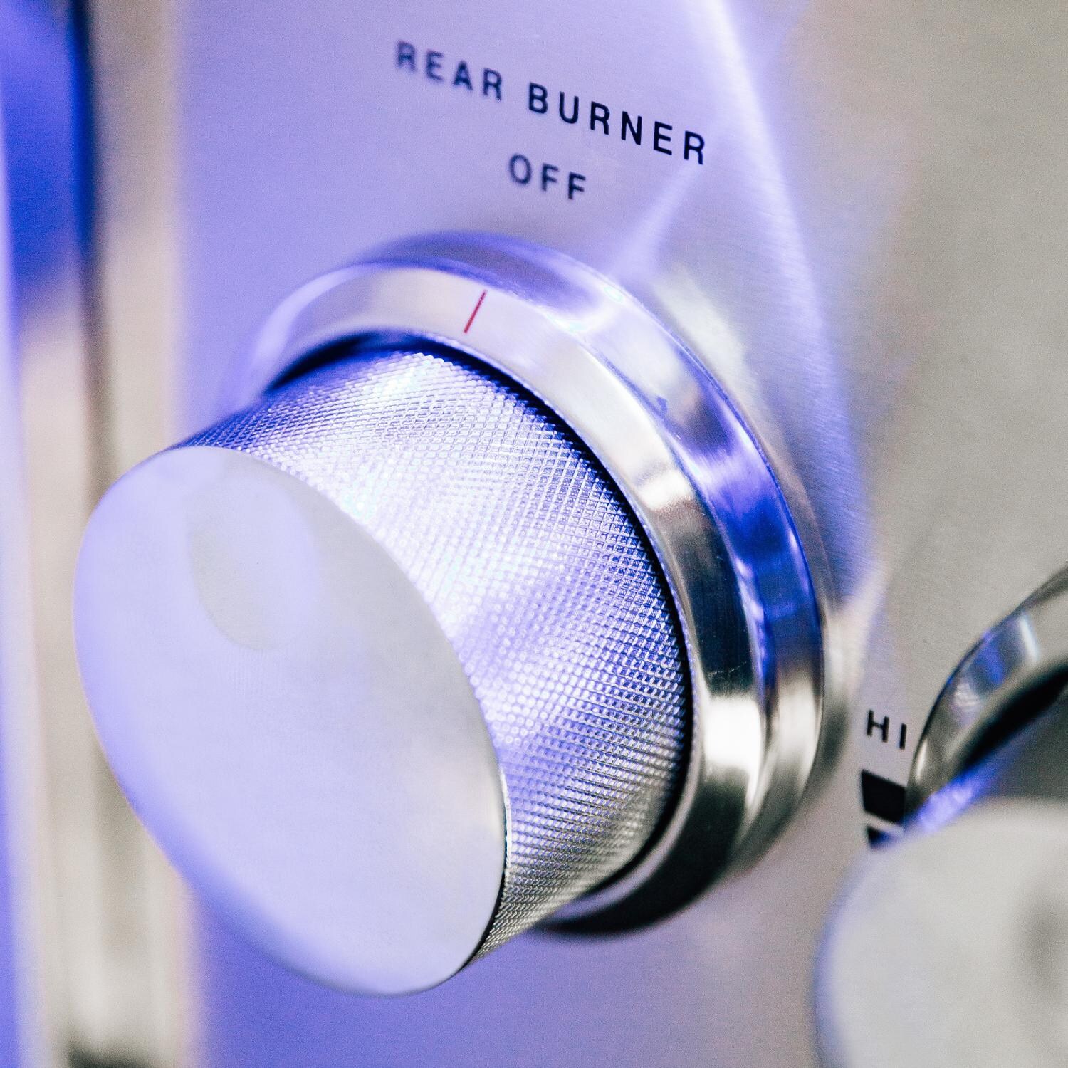 Summerset Alturi ALT36R-NG 36-Inch 3-Burner Natural Gas Grill With Red Brass Burners & Rotisserie - Back Burner Control Knob thumbnail