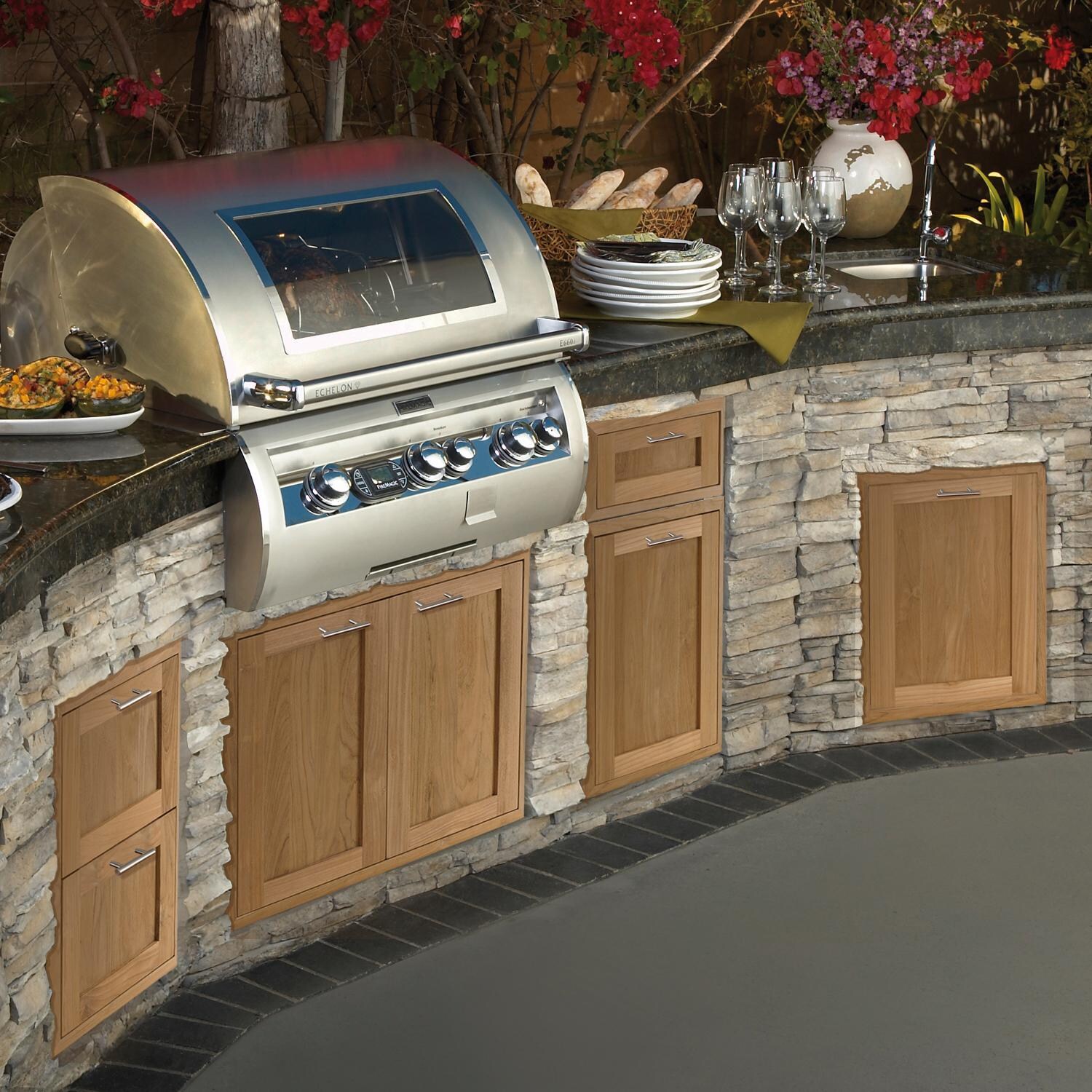 Pacific Teak Shaker Teak Wood Access Doors and Drawers Lifestyle thumbnail