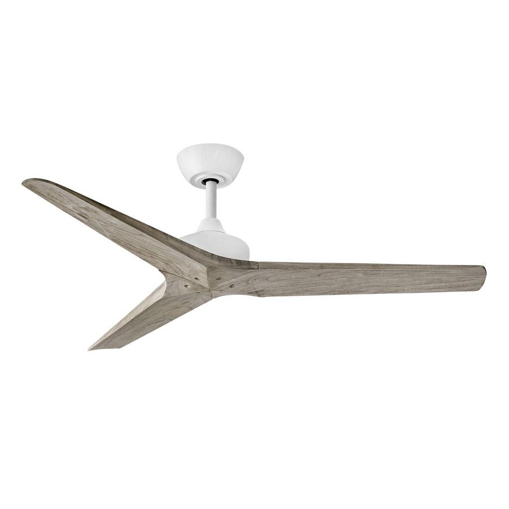 Hinkley Lighting Chisel 52 Inch Indoor / Outdoor Ceiling Fan - Matte White - 903752FMW-NDD