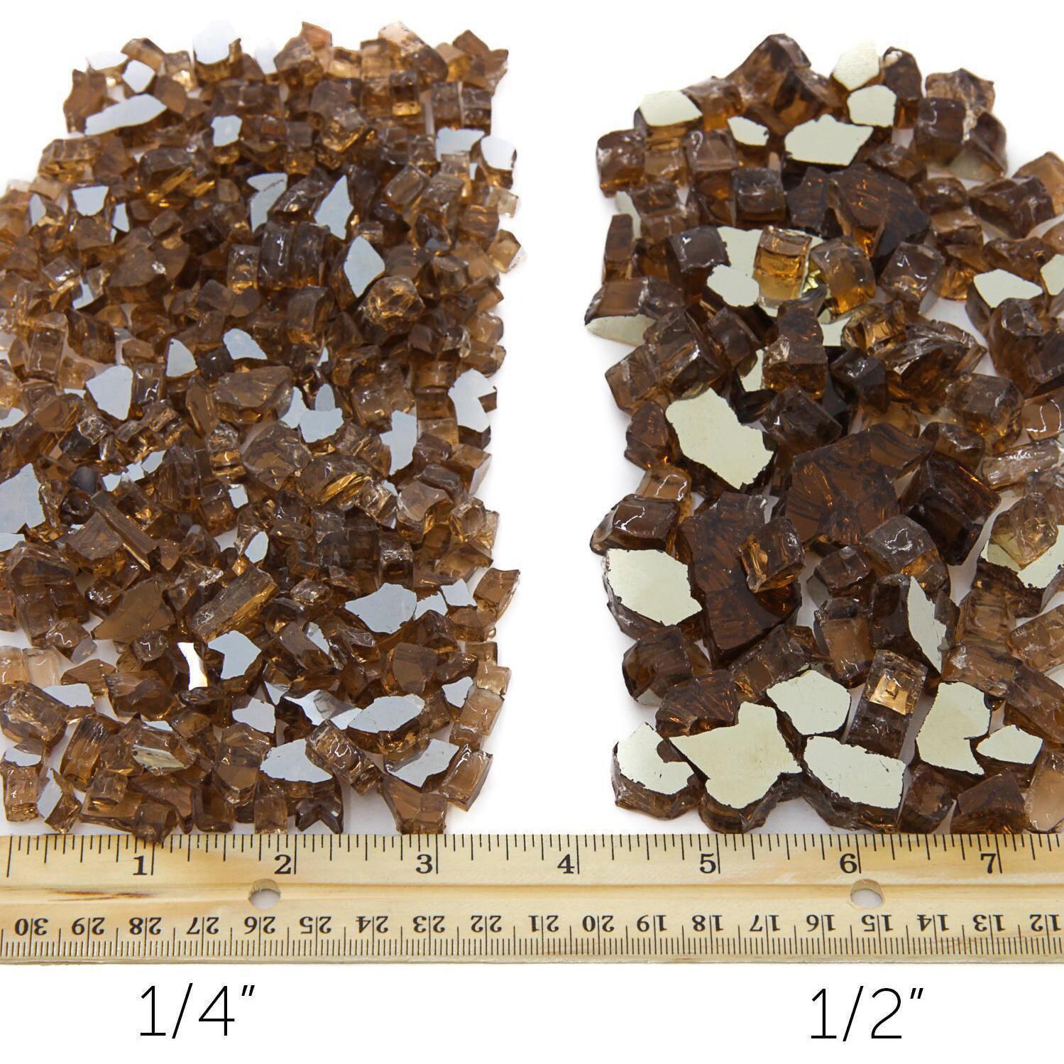 Roman Bronze Fire Glass Size Comparison - Reflective Shown thumbnail