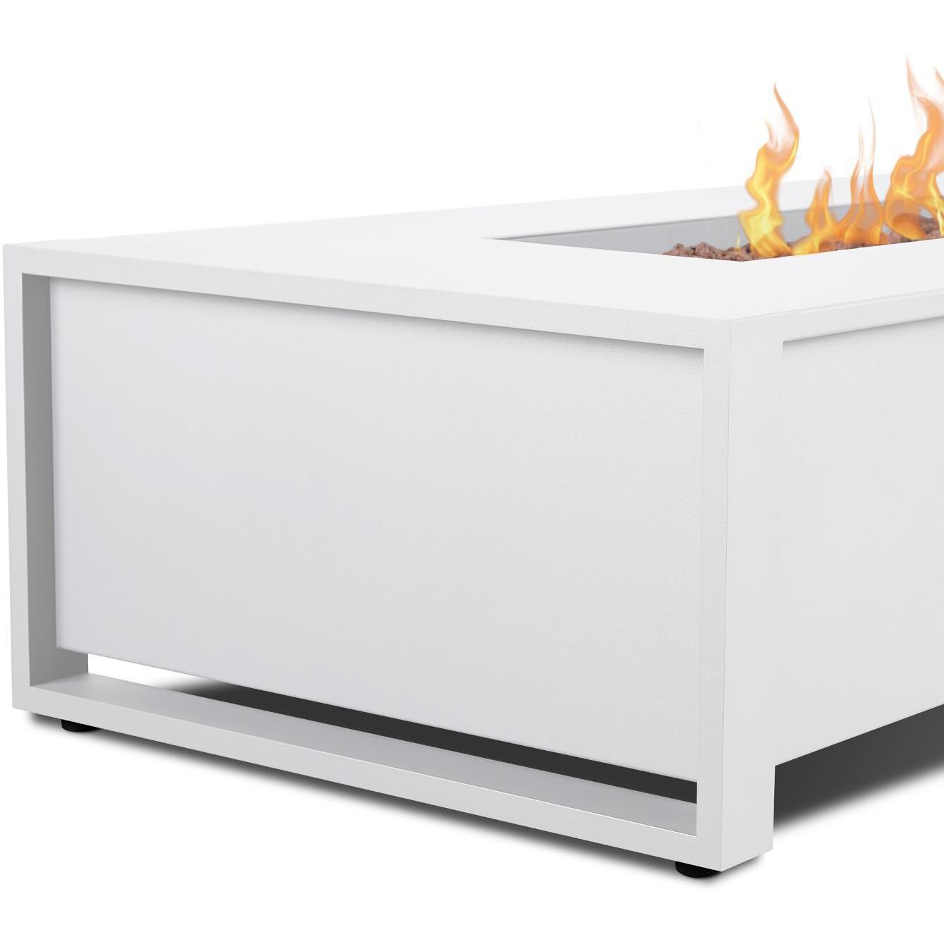 Lakeview Outdoor Designs SC-6340LP-WHT Lafitte 52-Inch Rectangle Propane Gas Fire Table - Detail thumbnail