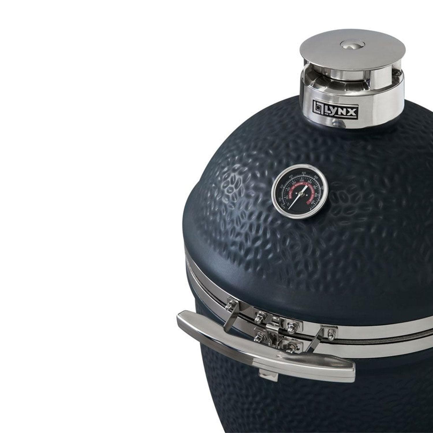 Lynx LCGRMG 18 Inch Built-In Ceramic Kamado Charcoal Grill - Matte Gray - Overhead View - White Background thumbnail