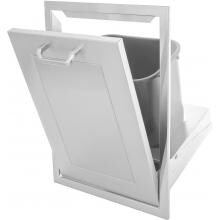 BBQGuys.com Kingston Panel Series 20-Inch Tilt-Out Stainless Steel Trash Bin image