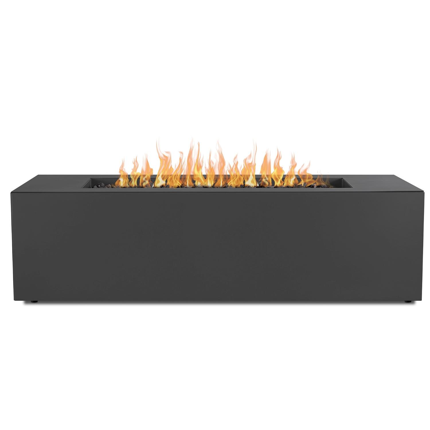 Lakeview Outdoor Designs SC2060NG-SLTE Lakeview Outdoor Designs Covewood 72-inch Rectangle Natural Gas Fire Table - Slate - Side View thumbnail