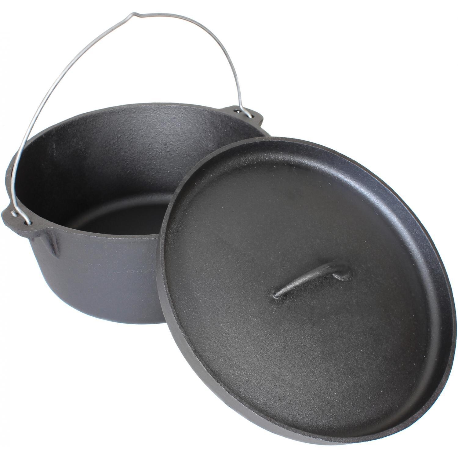 Cajun Cookware 16-Quart Seasoned Cast Iron Camp Pot - Open View thumbnail
